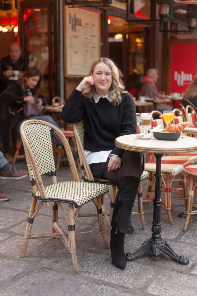 Meghan at Parisian Cafe