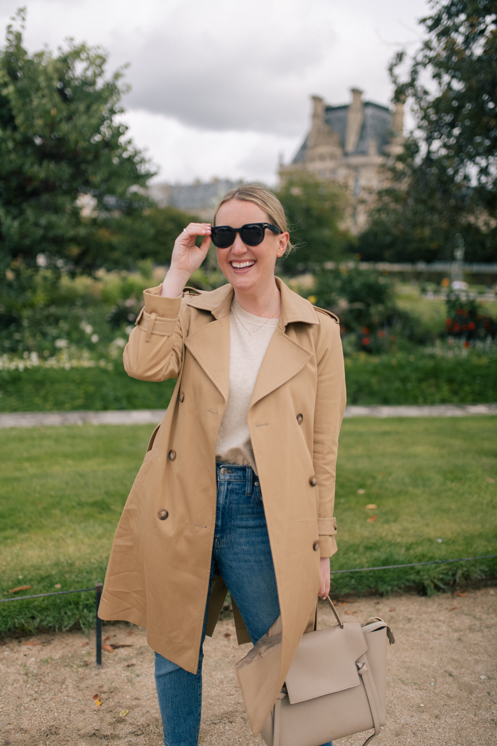 Trench Coat With a Neutral Color Palette