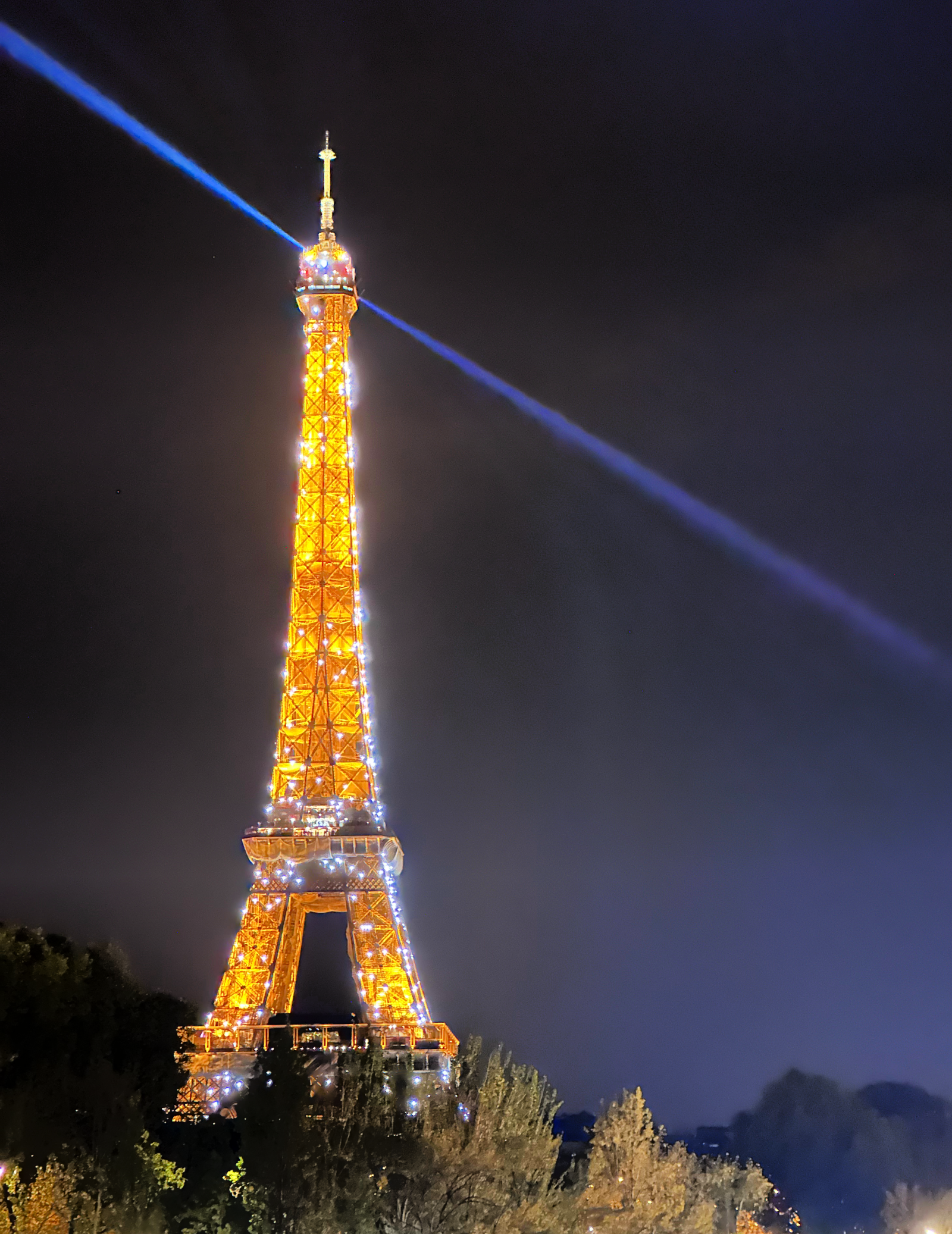 Eiffel Tower Sparkling at Night