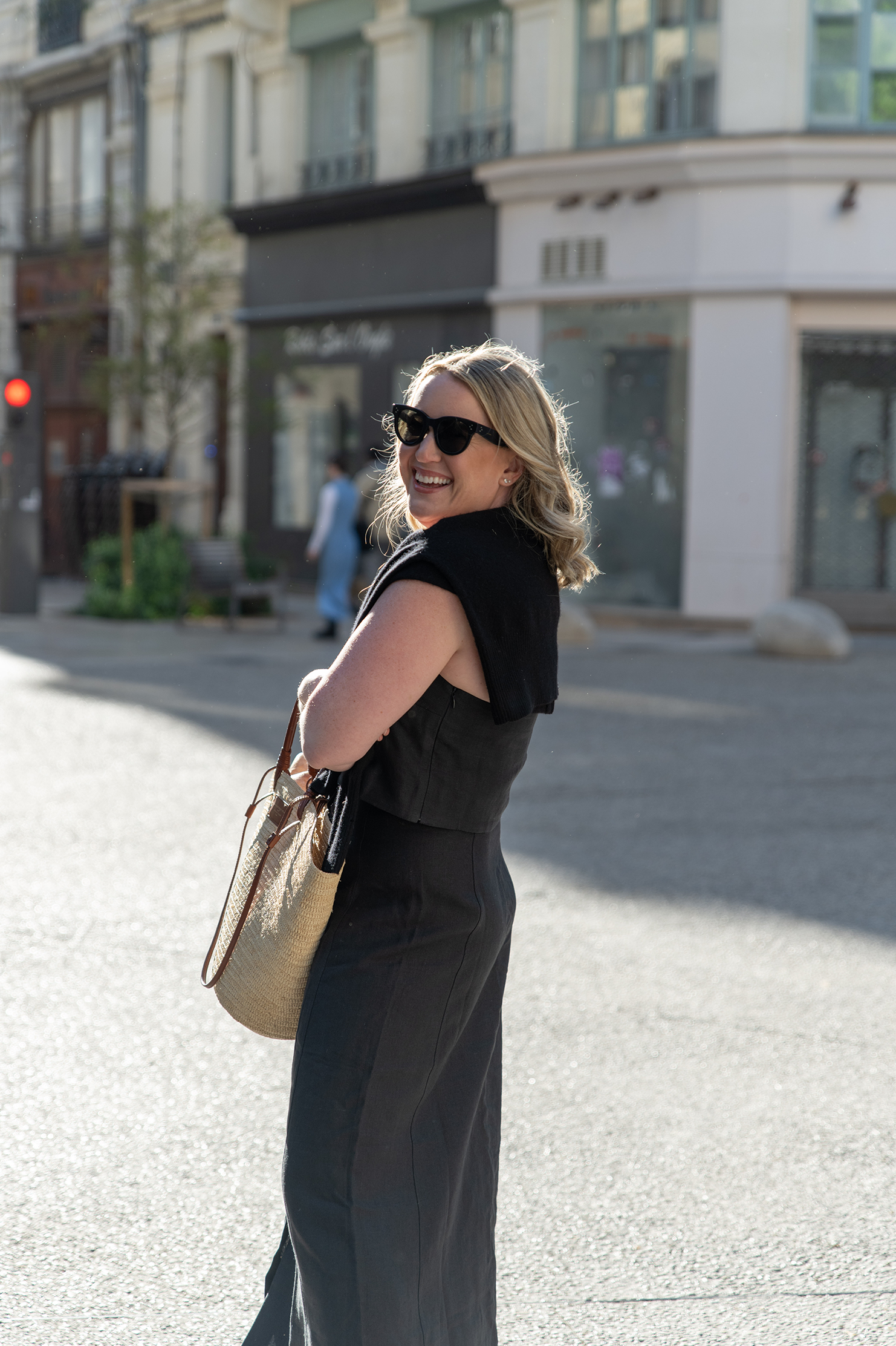 Meghan Donovan wearing black Celine sunglasses