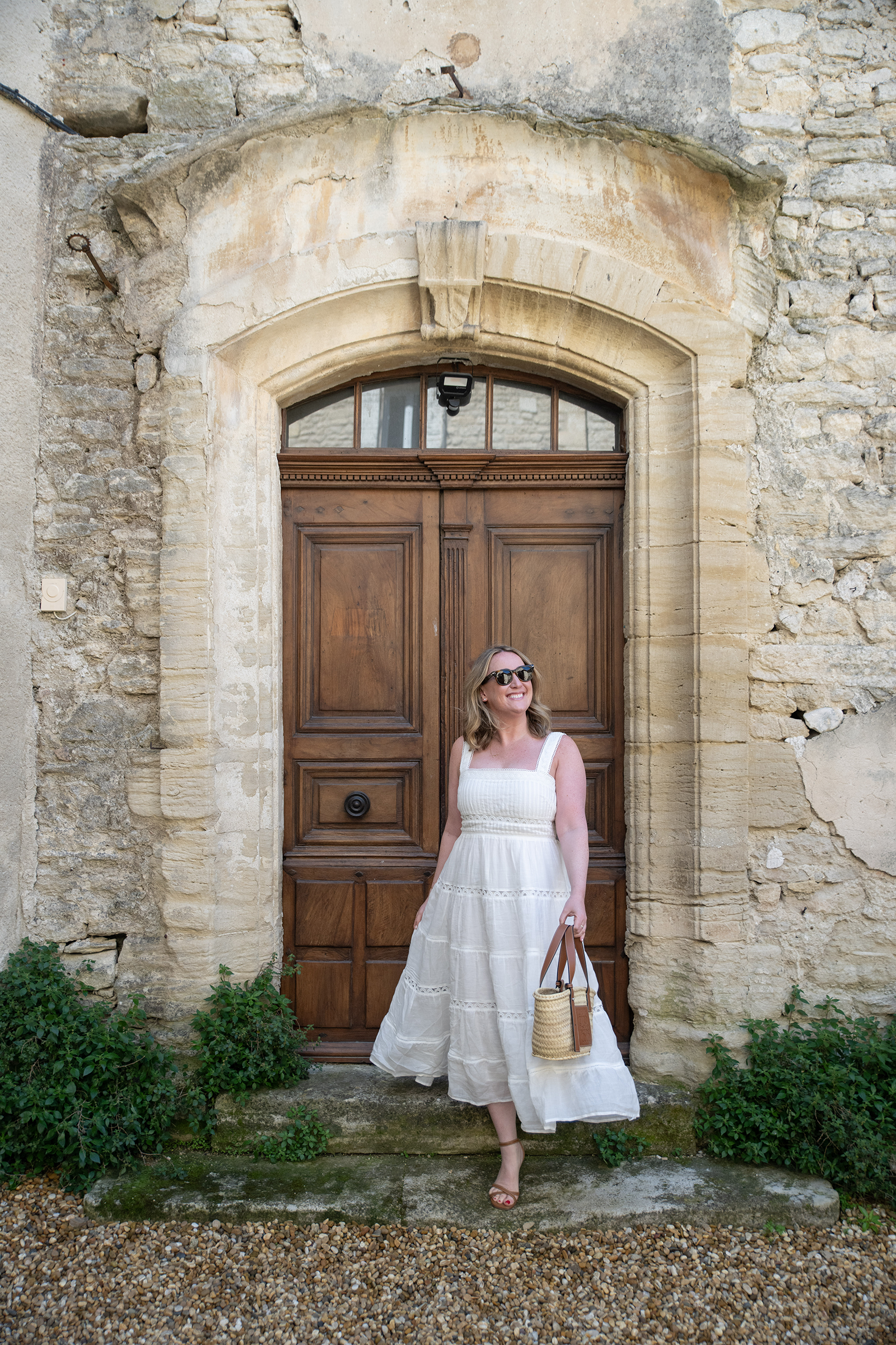 What Shoes to Pack for Europe Meghan Donovan wearing Veronica Beard Lucien Dress