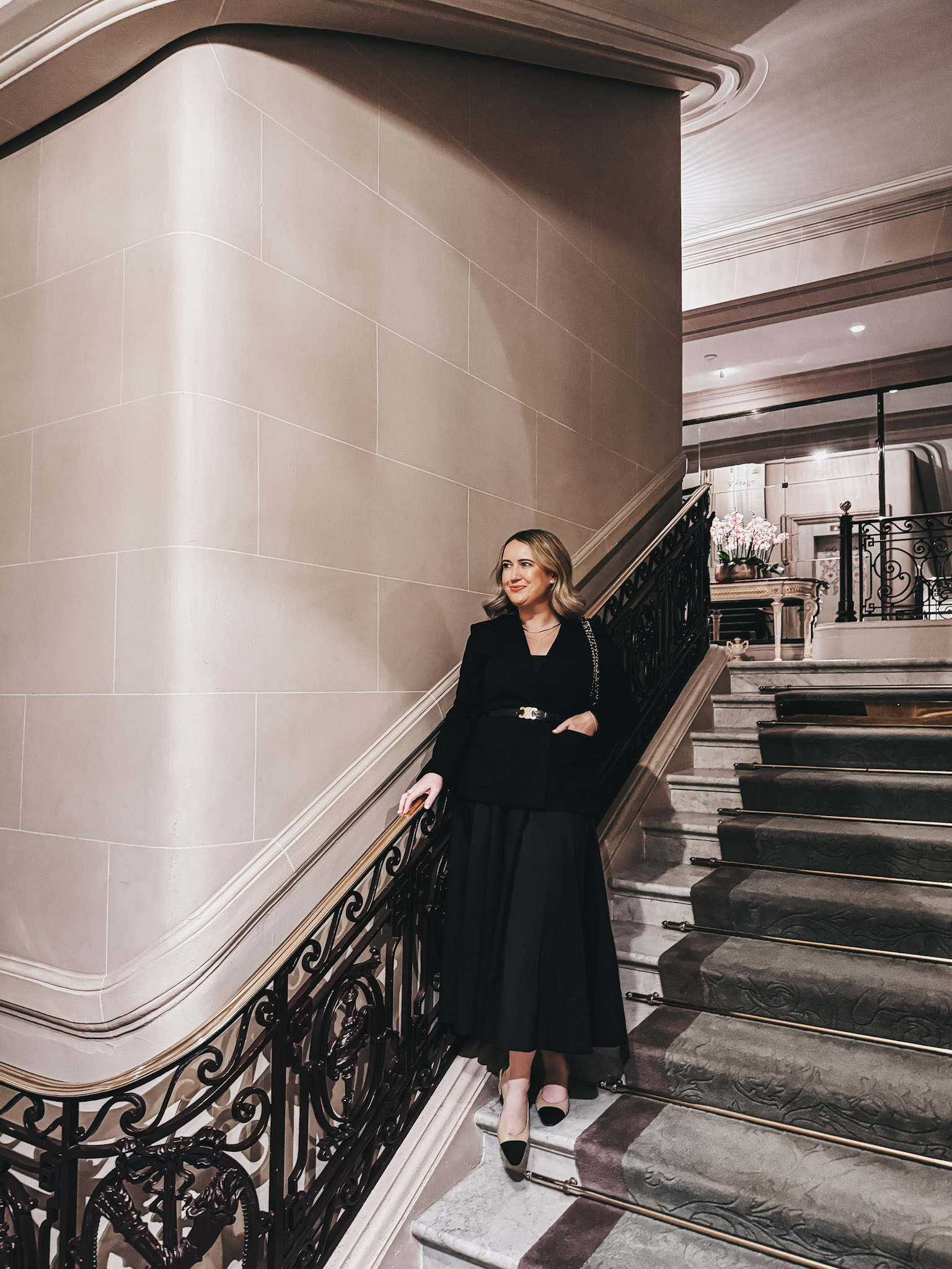What to Wear in Paris at Night What to Wear in Paris at Night | Blazer and Midi Dress