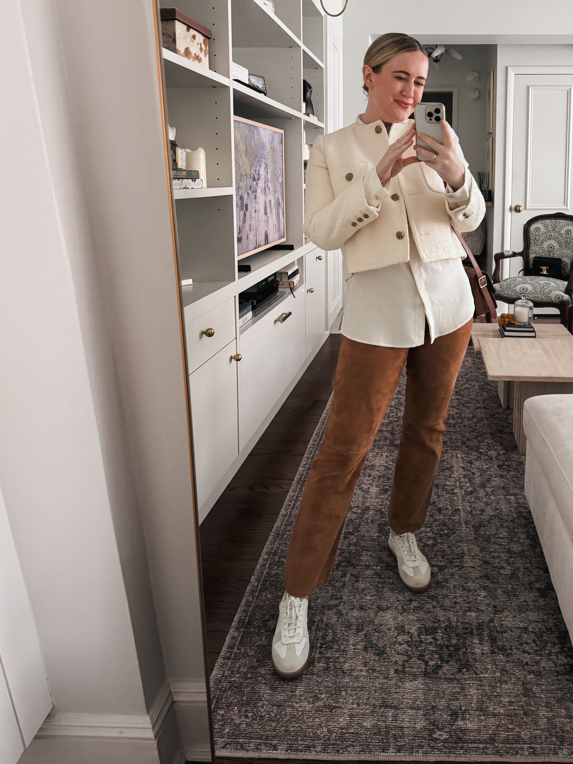 Sezane Suede Trousers