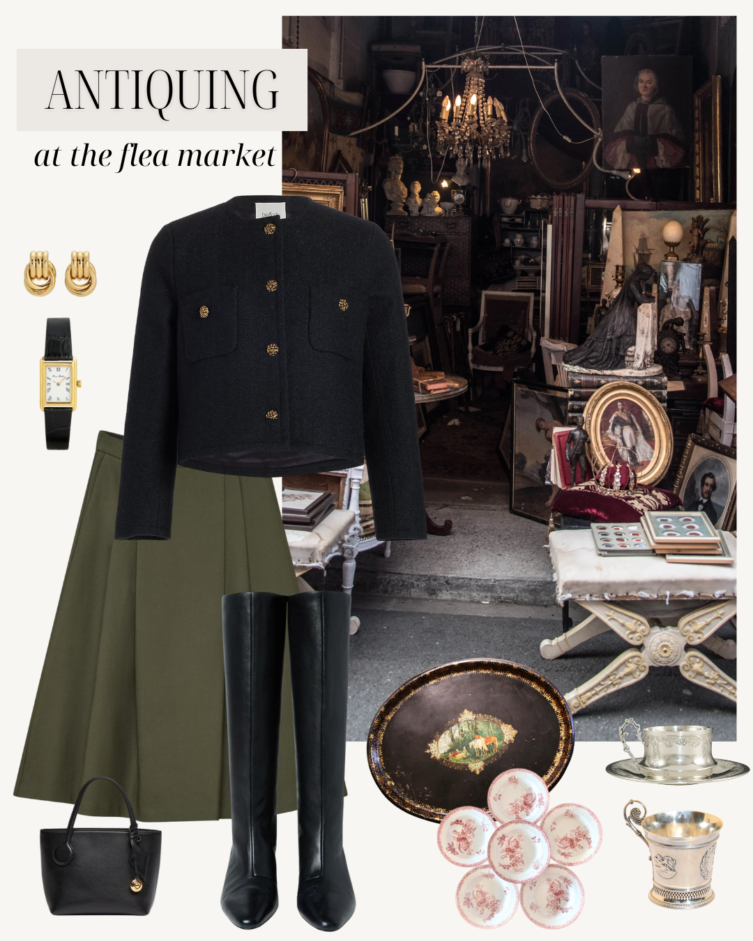 What to pack for Paris in December: outfits for antiquing at the flea market